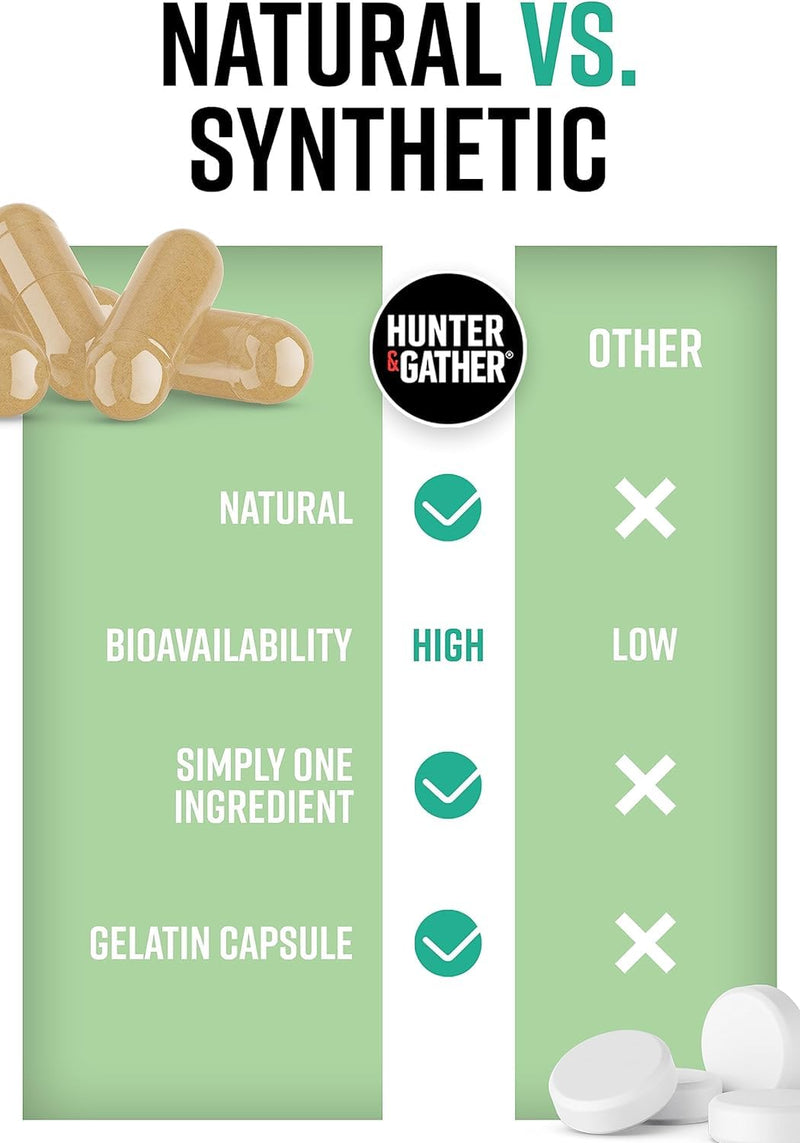 Hunter & Gather Nose to Tail - 90 Perform Capsules | Wild, Grass Fed Icelandic Lamb Ancestral Inspired Supplements| Raw Freeze-Dried Lamb | No GMO Feeds, Antibiotics Or Hormones 90 count (Pack of 1)