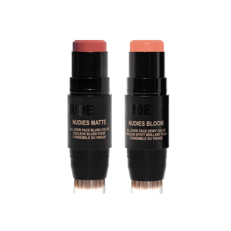 [Australia] - Nudestix Pretty Nude Skin Kit – 2-Piece Cream Blush Stick Set for Cheeks, Eyes & Lips | Includes Nudies Matte & Nudies Bloom | For All Skin Tones 