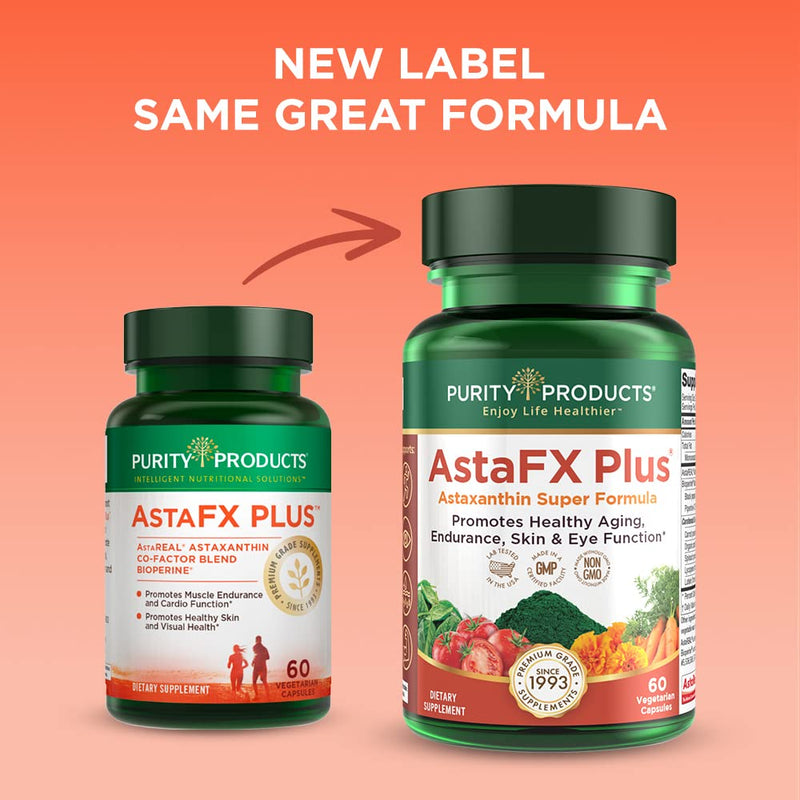 [Australia] - Purity Products AstaFX Plus - Astaxanthin Super Formula - 30 Day Supply from Supports Endurance - Promotes Healthy Skin - Supports Visual Health - Up to 6,000 Times More Powerful Than Vitamin C 