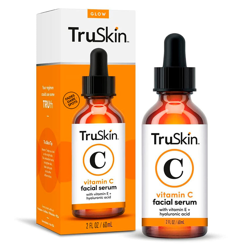[Australia] - TruSkin Vitamin C Serum – Anti Aging Facial Serum with Vitamin C, Hyaluronic Acid, Vitamin E & More – Brightening Serum for Dark Spots, Even Skin Tone, Eye Area, Fine Lines & Wrinkles, 2 Fl Oz 2 Fl Oz (Pack of 1) 