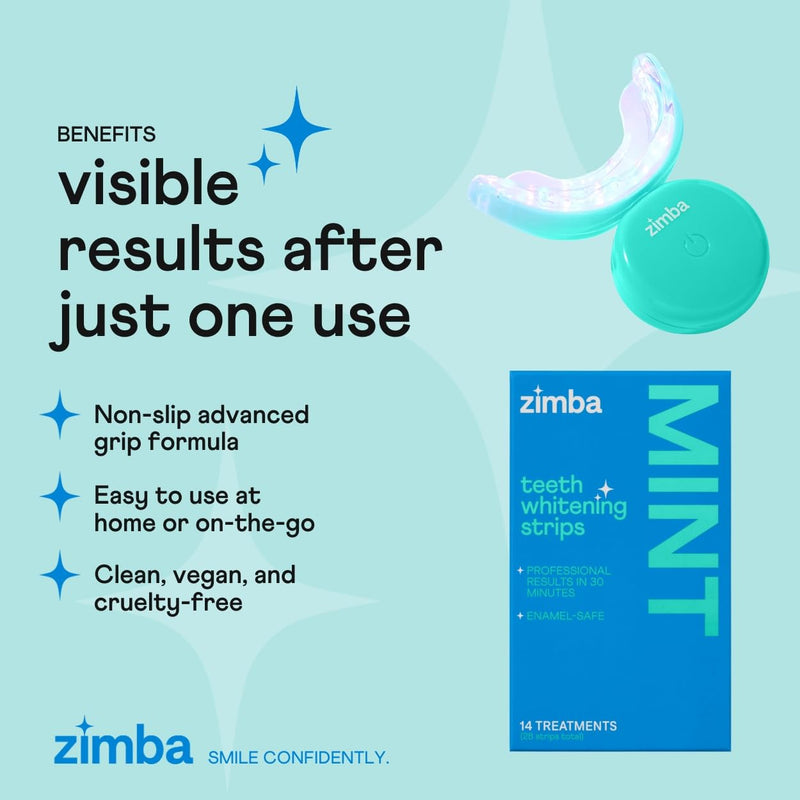 [Australia] - New Zimba Ultimate Whitening Kit | Cordless LED Accelerator Light, Whitening Strips, and Whitenig Pen 0.33 Fl Oz (Pack of 3) 
