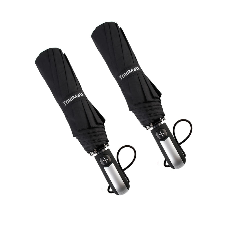 TradMall 2 Pack Travel Umbrella & 280T Fabric Umbrella Bundle