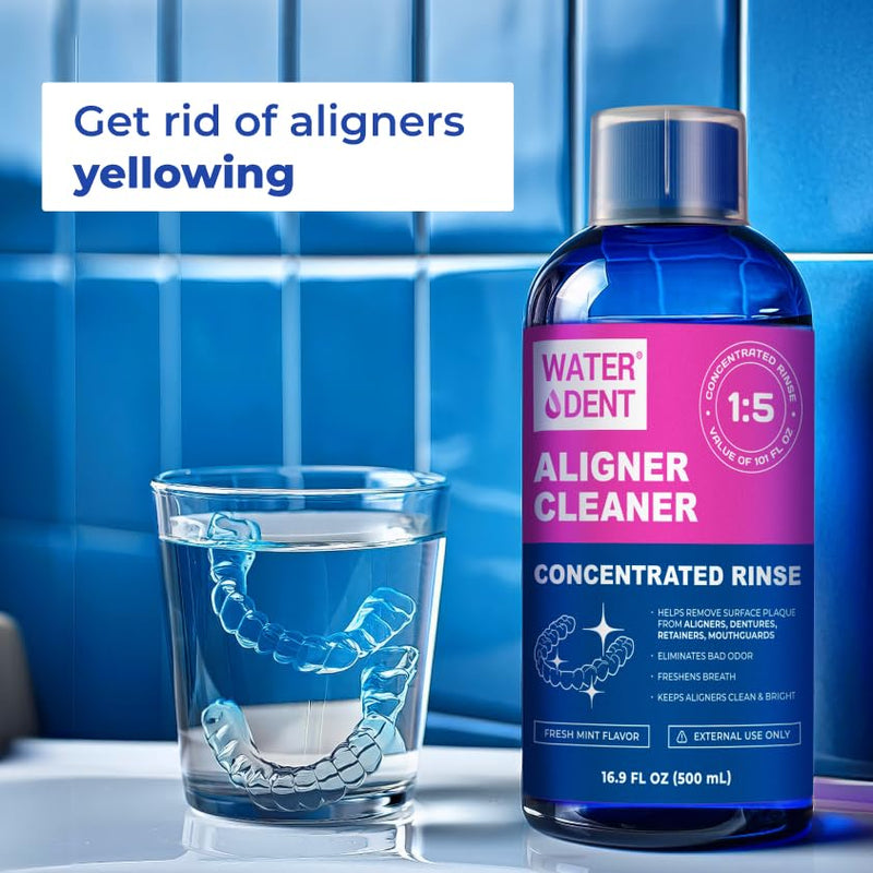 [Australia] - ALIGNER Cleaner Rinse | Concentrated | Clean INVISIALIGN, retainers, dentures, Mouth Guards | 2 Month Supply, (Pack of 1 - Value of 101 fl.oz), Alcohol Free, Minty & Fresh. Made in USA - Pack of 1 45916 Fl Oz (Pack of 1) 