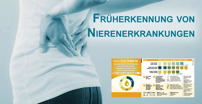 [Australia] - One+Step kidney test 5 pieces - urine test strips to control creatinine, protein and specific gravity 
