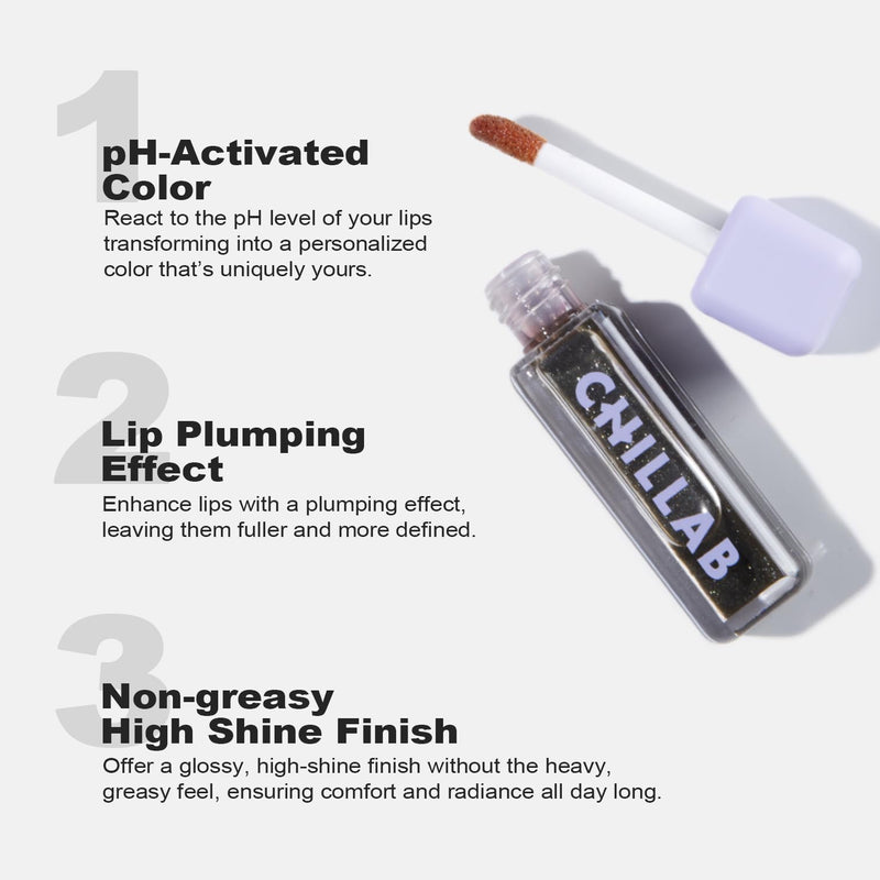 [Australia] - Chillab The Signature Trio Set Makeup Gift Box with Lavender Matte Powder New Edition & Magic Black Plumping Lip Oil, Everyday Beauty Essentials, Perfect Holiday Gift for Her 