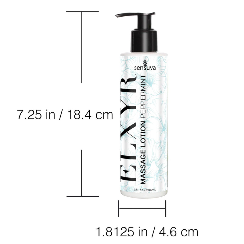 ELXYR Massage Lotion | Peppermint | Nourishes & Soothes Skin, Luxury Lotion for Women & Men | 8 fl.oz
