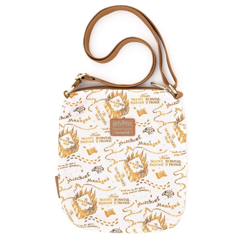 Loungefly Harry Potter Marauders Map AOP Nylon Passport Bag, Womens, One Size Fits All