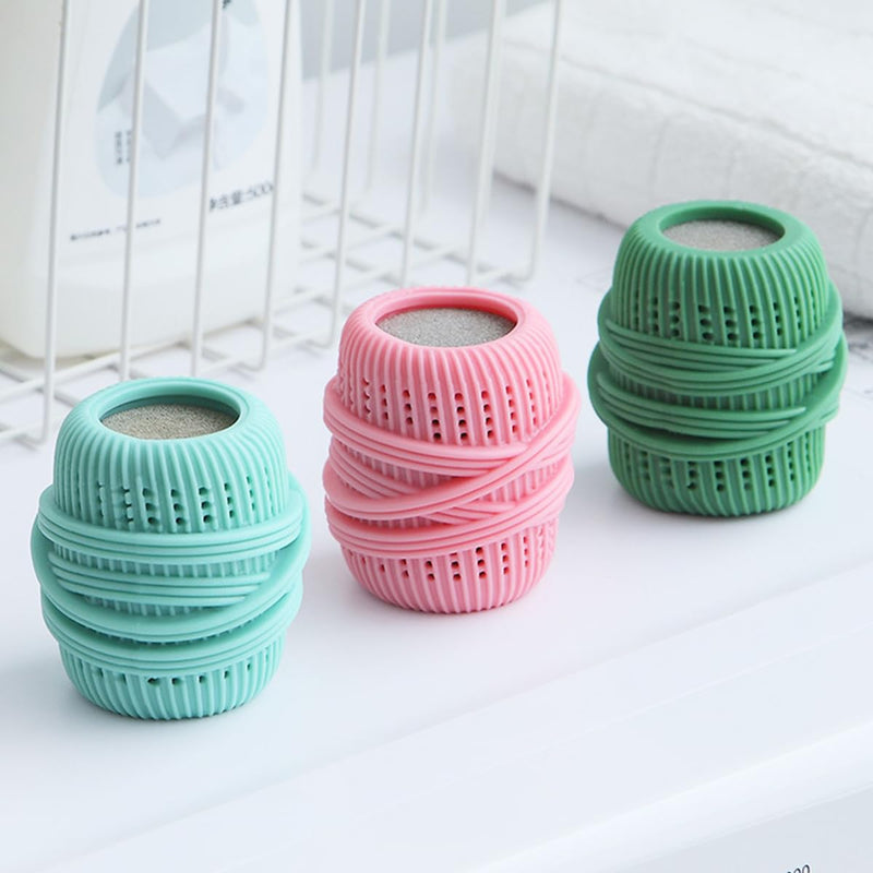 [Australia] - 3Pcs Washing Machine Laundry Ball Fabric Softener Ball Dispenser for Washing Machine Laundry Softener Liquid Refillable Ball Cleaning Tool Washing Sponge Household Substitute 