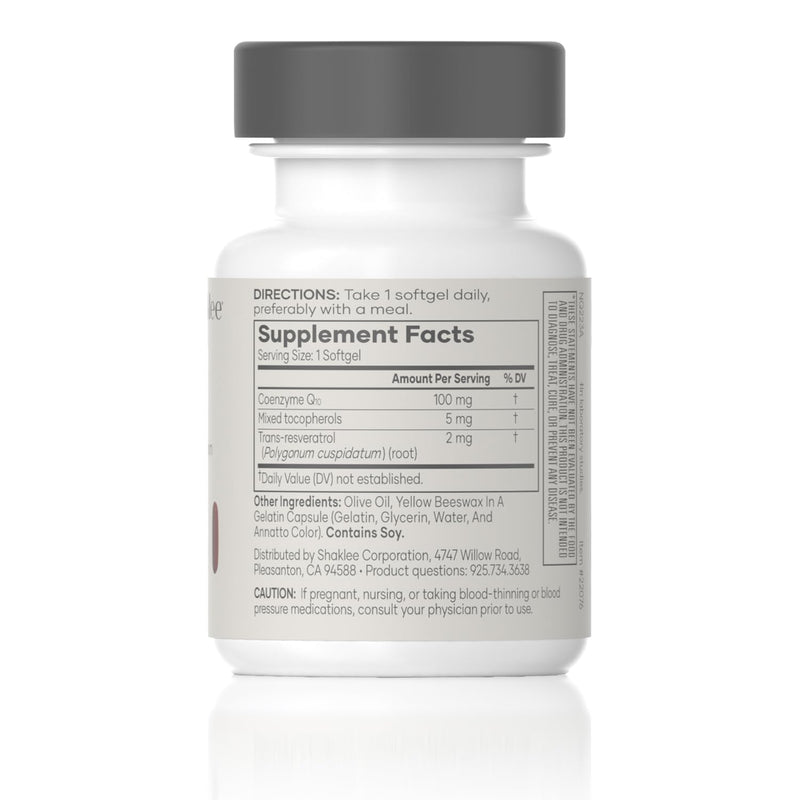 Shaklee - CoQHeart® with Q-Trol® - Heart Health Supplement - 30 Softgels | Combines coenzyme Q10 with a proprietary Q-Trol® blend, Includes resveratrol and complementary plant-based ingredients