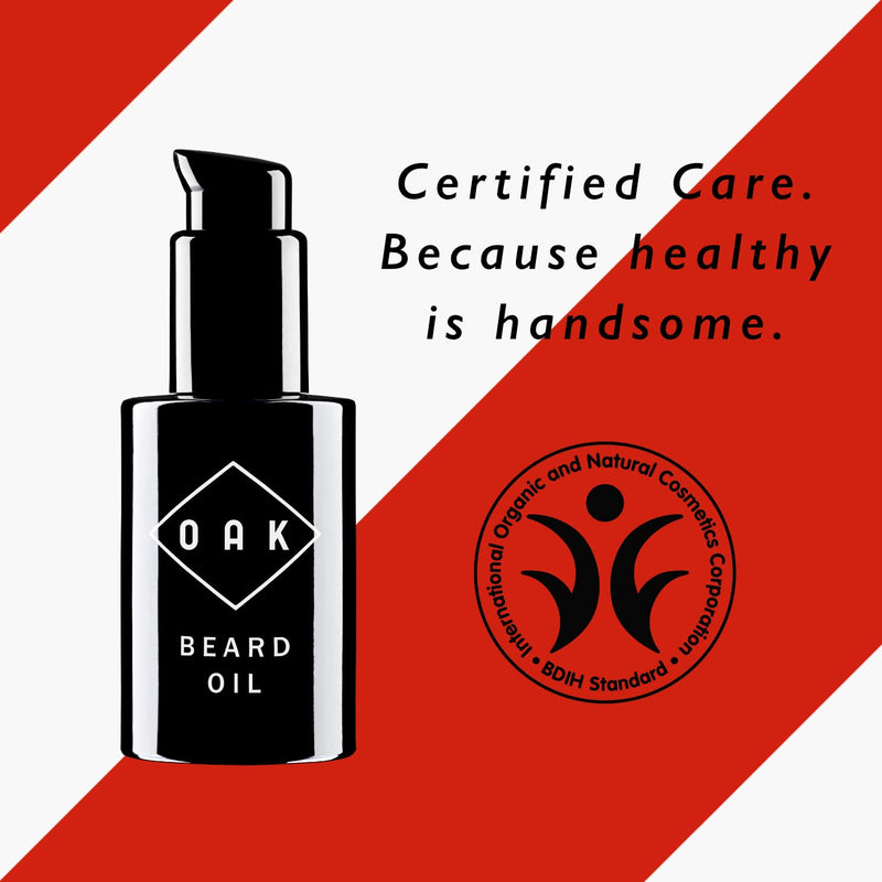 [Australia] - OAK BEARD OIL I Beard Oil, Beard Conditioner (30 ml): Softens the beard with organic oils. Natural beard care for men with 3-day beards to full beards. Vegan, certified natural cosmetics from Berlin. 