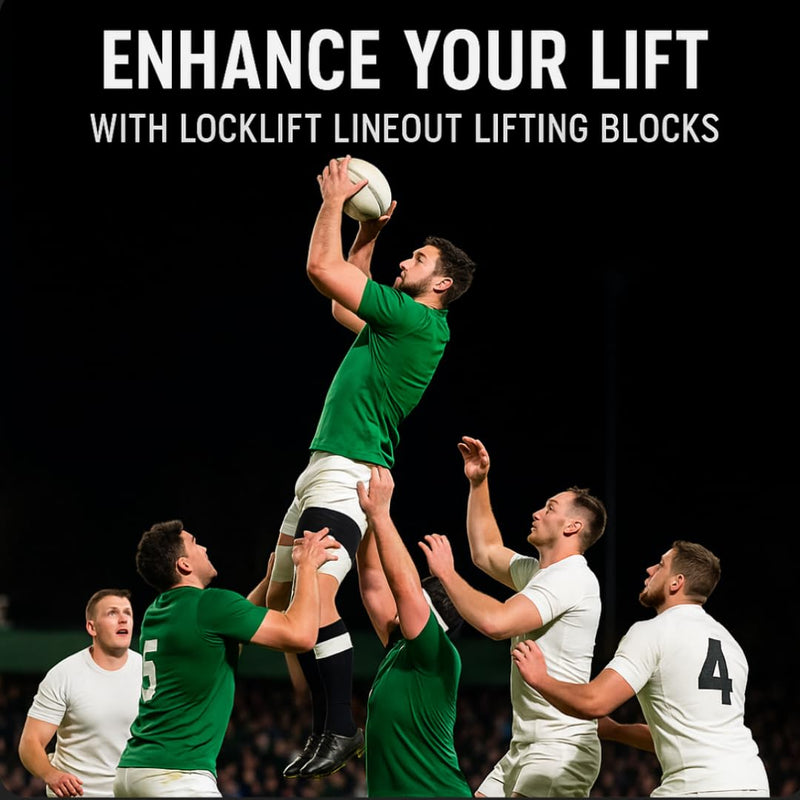 Rugby Lineout Lifting Blocks – Foam Rugby Blocks for Lineout Training – Compatible with Rugby Tape, Zinc Oxide Tape, EAB Tape, Strapping & Rugby Accessories for Lifting 50