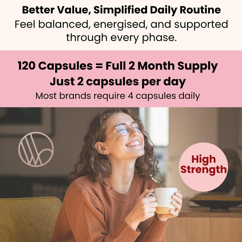 Inositol Capsules for Women – Myo & D-Chiro Inositol Complex for PCOS & Hormone Balance | 120 Capsules (2 Month Supply) | with Folic Acid & Vitamin D3 120 count (Pack of 1)