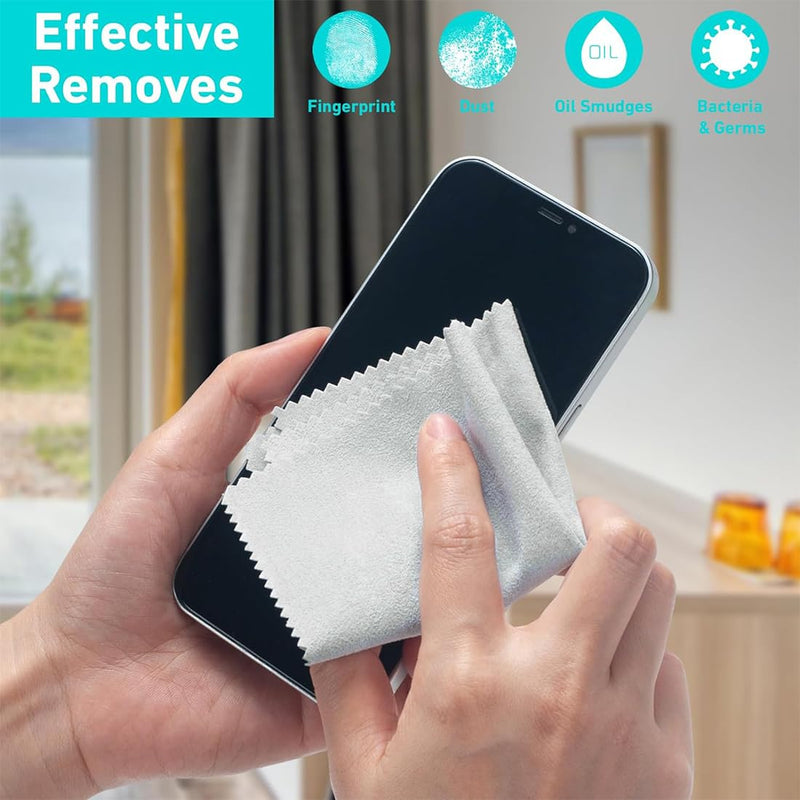[Australia] - IBXWMNG Set of 10 microfiber cloths for glasses, screen, tablet, cell phone, camera - glasses cleaning cloths in 5 colored designs (18x15cm) 