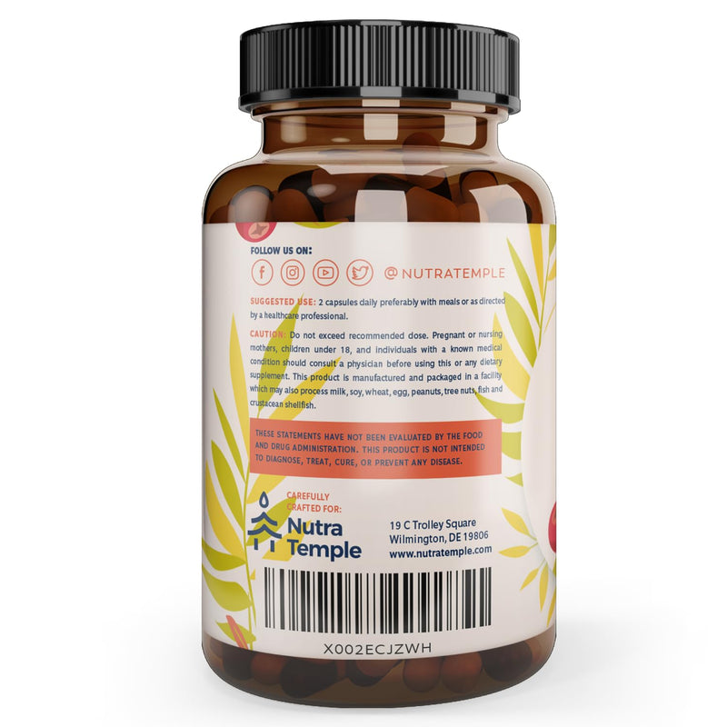 [Australia] - Adrenal Support & Cortisol Manager – Extra Strength Adrenal Fatigue Supplements for Energy, Brain Fog with Ashwagandha, Rhodiola Rosea, L Thyrosine, Holy Basil – 60 NON GMO Pills 
