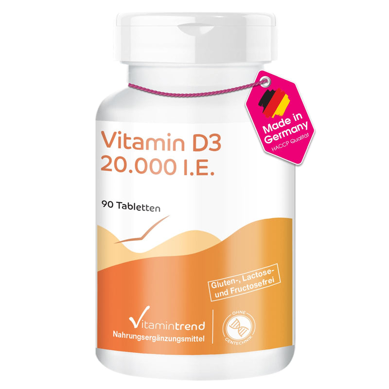 [Australia] - Vitamin D3 20000 IU - 90 tablets - only 1 tablet every 20 days - high dose - cholecalciferol | Vitamintrend® 