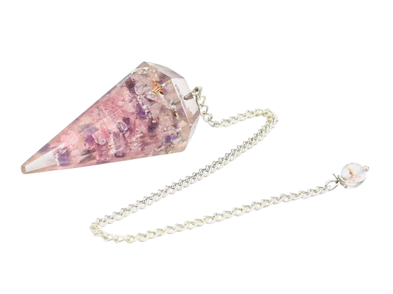 [Australia] - Clear Quartz/Rose Quartz/Amethyst (Mix) Orgone Crystal Pendulums for Divination and Dowsing Crystal Pendulum with True Pendulum Motion Spritual Crystal Clear Quartz/Rose Quartz/Amethyst (Mix) 