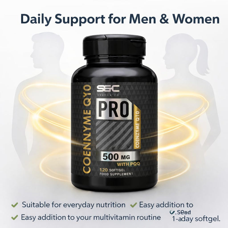 CoQ10 500mg High Strength Capsules – 300 Vegan Softgels with PQQ, Omega 3, Sunflower Lecithin & BioPerine – High Absorption Coenzyme Q10 Supplement – Energy, Heart & Cellular Support – 2 Daily