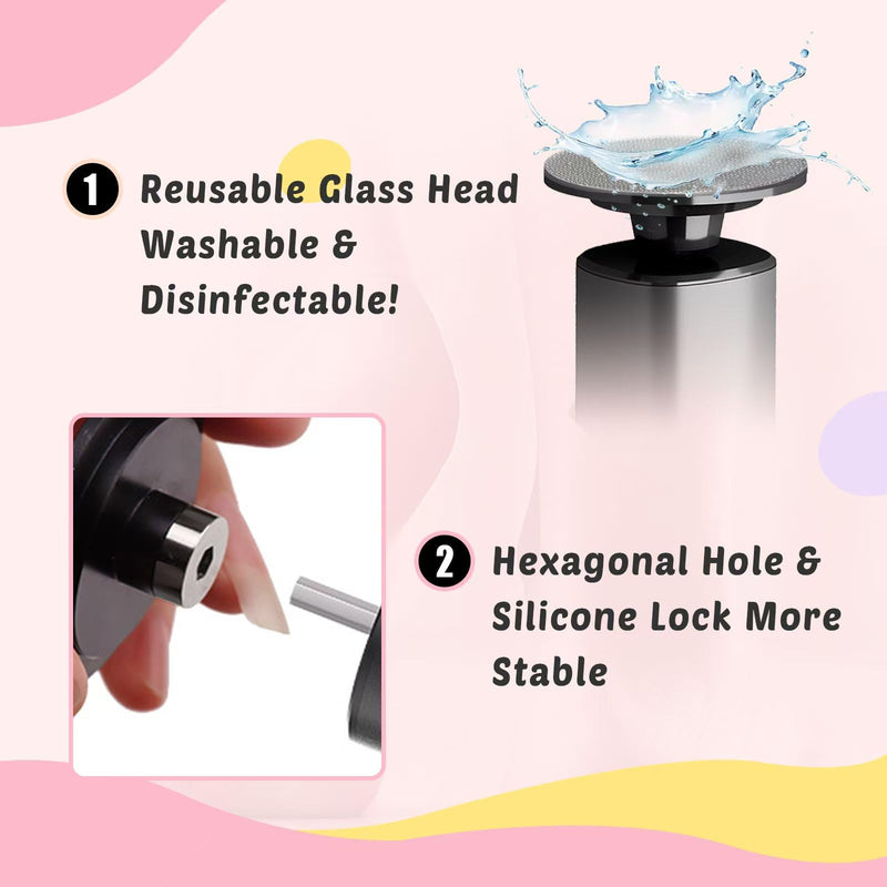 [Australia] - Electric Foot Callus Remover - 9-Speed with Glass Crystal Grinding Disc & Storage Box, 80/120 Grit Sandpapers (20pcs), 10 Nail Heads, Type-C Fast Charge for Dead Skin PurpleÔºàprofessional EditionÔºâ 