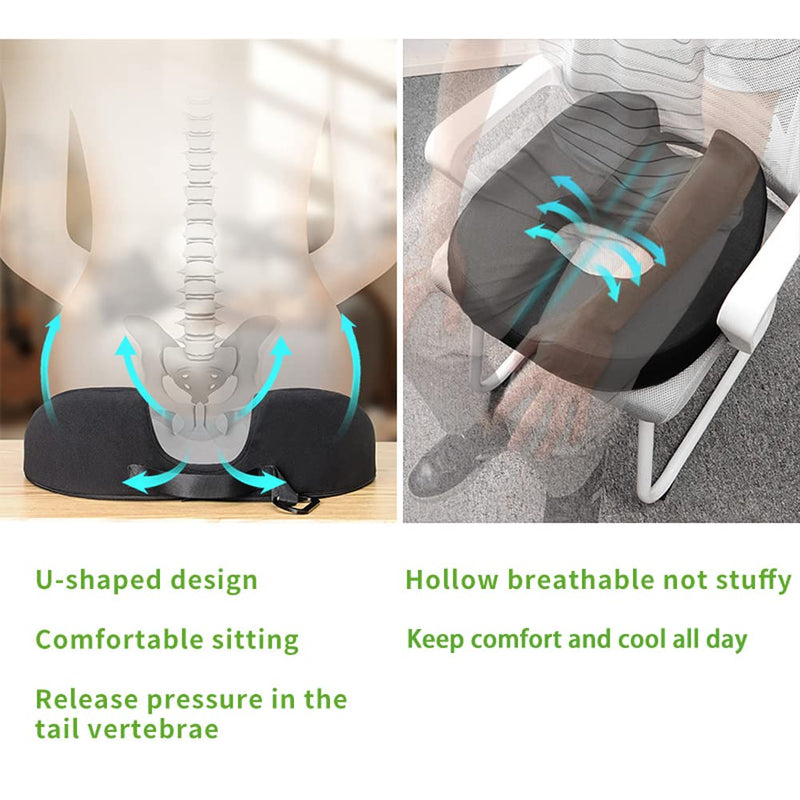 [Australia] - Donut Pillow Coccyx Seat Cushion for Prostate, Sciatica, Pelvic Floor, Pressure Sores, Pregnancy, Perineal Surgery, Postpartum Recovery Pain Pressure Relief Memory Foam Chair Pad Large 