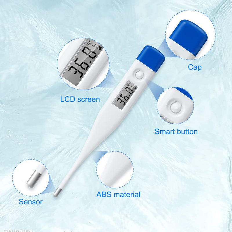[Australia] - Berrcom Digital Thermometer for Adults, Kids, and Babies, Oral Rectal Underarm Medical Thermometer with Fever Alarm and C/F Switchable DT-007 