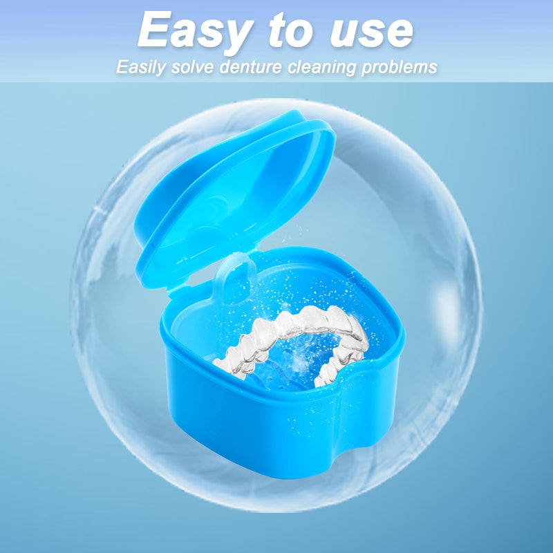 [Australia] - Pack of 2 denture box, denture container, denture box, tooth splint box, braces box, portable braces box, storage box, container for false teeth, denture cleaner box 