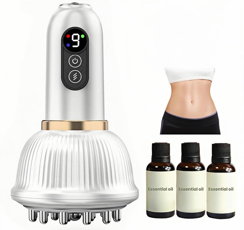 [Australia] - Lymphatic Drainage Massager for Legs, Arms & Belly – Anti Cellulite & Stretch Marks Reduction Tool with Microcurrent, Heat, Vibration & Light Therapy – Portable Body Sculpting Machine for Home Use 