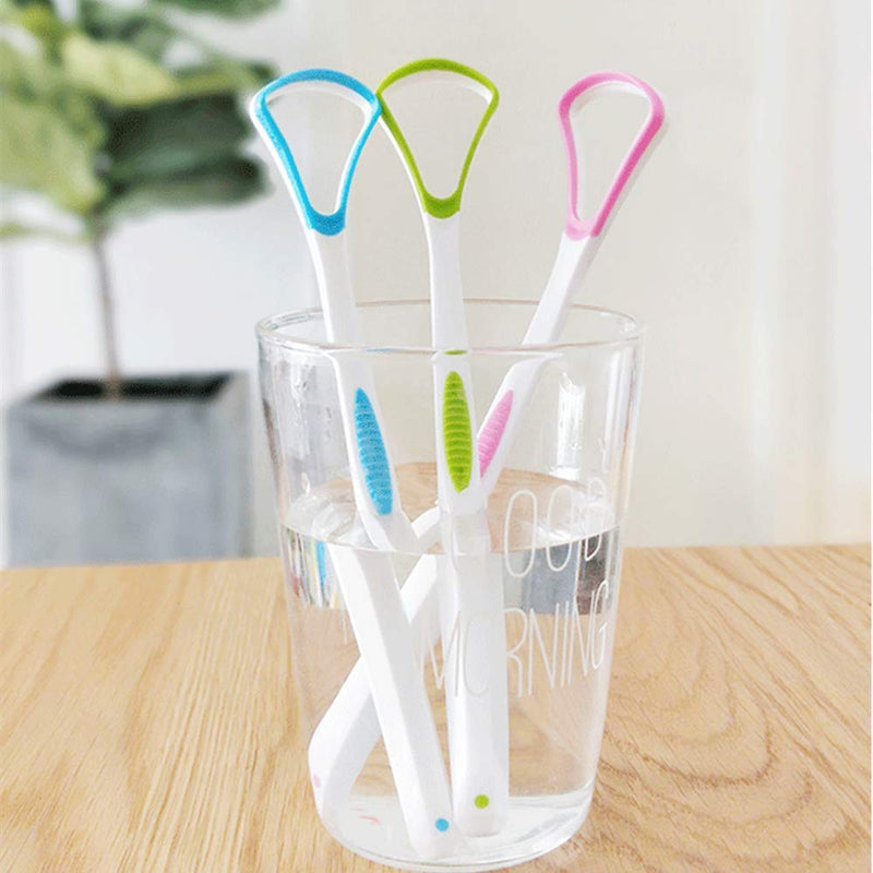 [Australia] - Tongue Scraper Cleaner 100% BPA Free Tongue Scrapers with Travel Handy Case for Adults, Kids, Healthy Oral Care, Easy to Use, Help Fight Bad Breath (4 PACK) 4 Count (Pack of 1) 4Color 