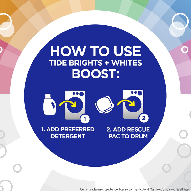 [Australia] - Tide Brights & Whites Odor Rescue, In Wash Odor Eliminator with Oxi, Scent Booster, Removes Odors in a Single Wash, 27 Count (Pack of 1) 
