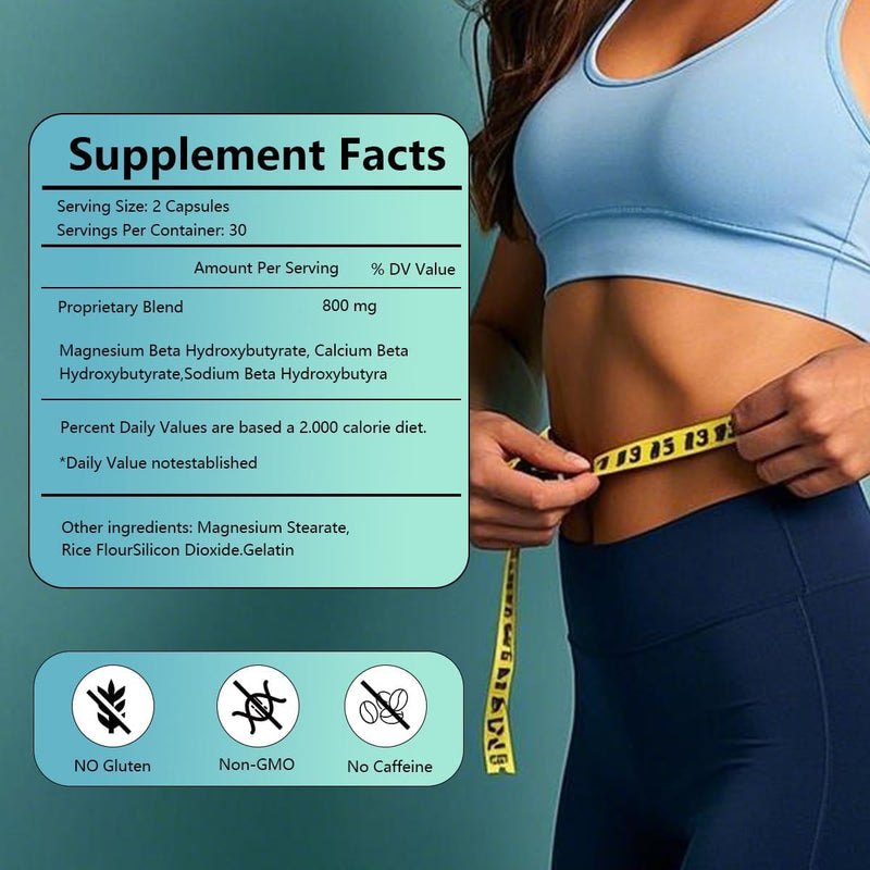 [Australia] - Lipo-Zemn BHB Advanced Formula, Natural Ingredients, Wellness Capsules for Wei, GHT Management, Magnesium, Calcium, Sodium BHB | Non-GMO, Gluten-Free Keto, 60 Capsules (1) 1 