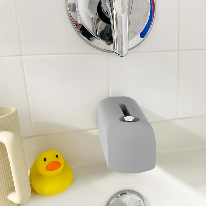 [Australia] - Bathtub Faucet Cover, Soft Silicone Bath Faucet Cover for Kids, Bath Spout Cover for Tub, Faucet Cover for Bathtub Safety, Toddler Bath Tub Water Spout Cover, Universal Fit (Grey) Gray 
