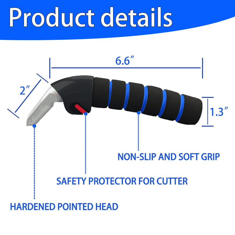 [Australia] - Car Door Handle for Elderly Car Assist Support Handle Multifunction Car Door Latch Bar for Seniors and Handicapped Blue - 1 Pack Handle + Strap 