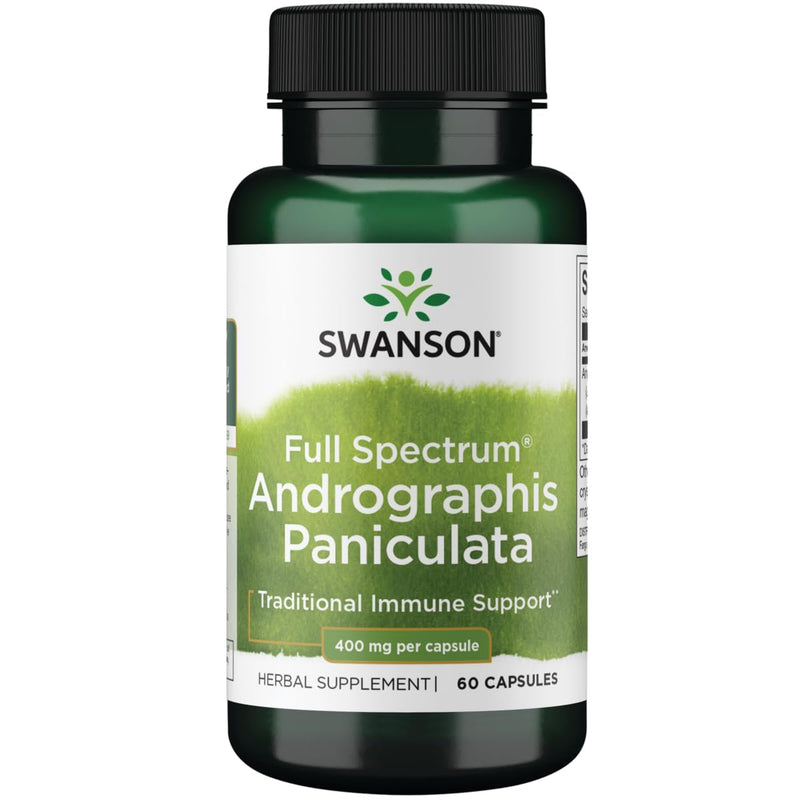 [Australia] - Swanson Full Spectrum Andrographis Paniculata 400 Milligrams 60 Capsules 
