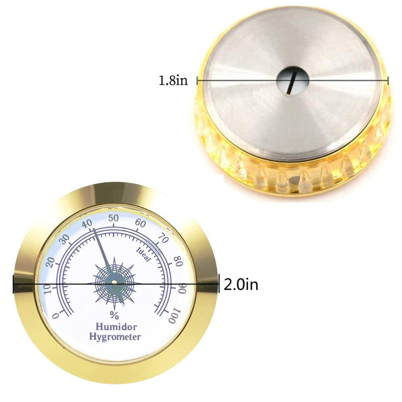 [Australia] - Cigar Hygrometer, Anync Round Hygrometer for Cigar Humidor, Cigar Box/Cigar Cabinet 2 inch Diameter Gold 