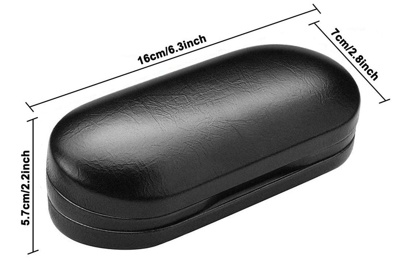 [Australia] - Muf 2 in 1 Double Sided Portable Contact Lens Case and Eyeglasses Case,Dual Use Design with Built-in Mirror,Tweezer and Contact Lens Solution Bottle Included for Travel Kit(Green) Black&Green 