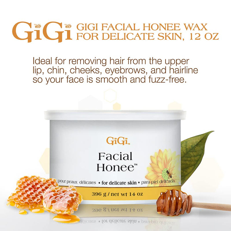 [Australia] - GiGi Facial Honee Wax - Hair Removal Soft Wax for Face and Delicate Skin, 14 oz 14 Ounce (Pack of 1) 