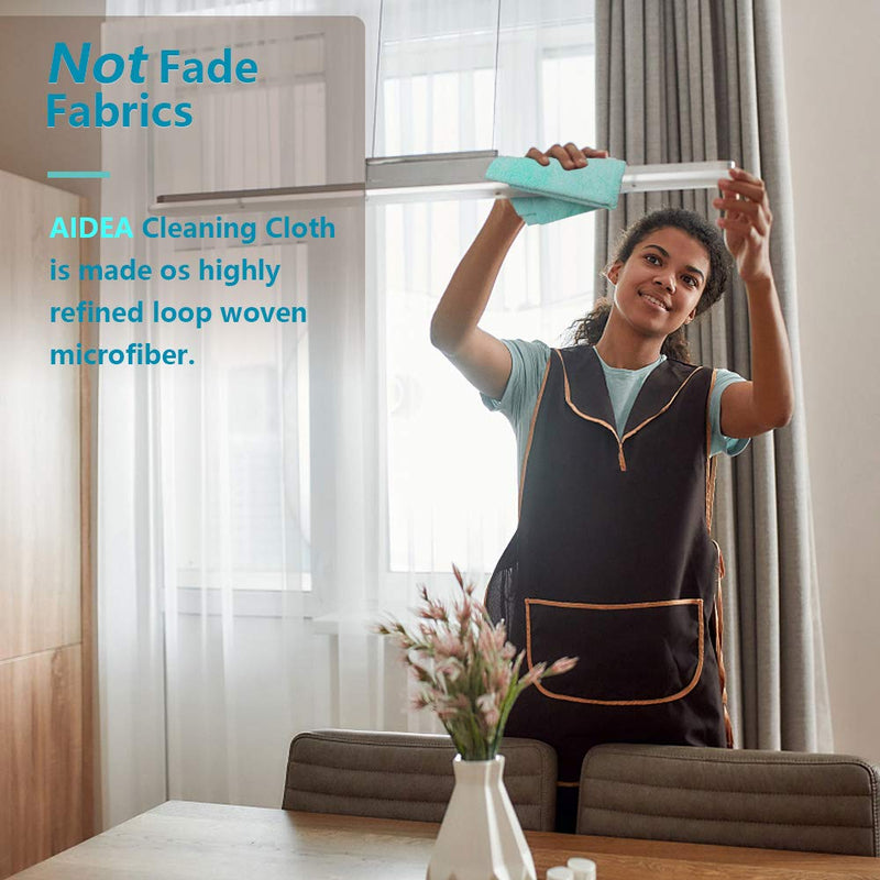 [Australia] - AIDEA Microfiber Cleaning Cloths-8PK, All-Purpose Cleaning Towels, Soft Absorbent Cleaning Rags Kitchen Towels, Lint-Free Dusting Cloth for House, Kitchen, Car, Window-(12in.x 12in.) Blue/Yellow 8 PK 