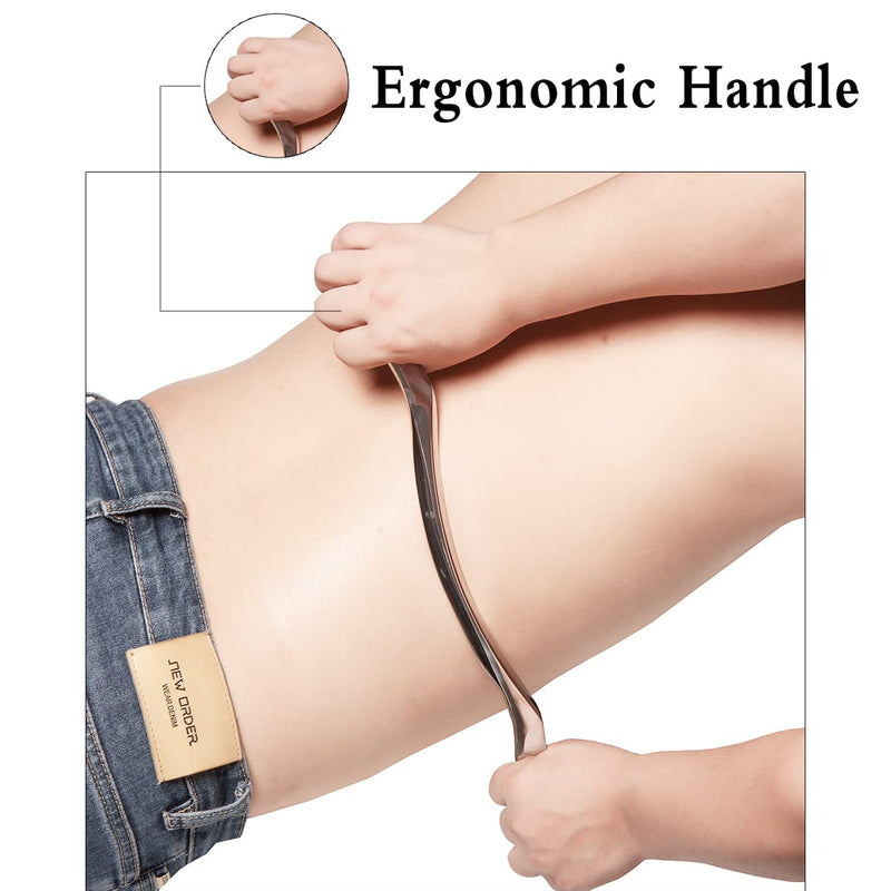 [Australia] - Stainless Steel Gua Sha Long Bar, Metal Guasha Scraping Tool, Muscle Scraper Stick for Deep Tissue/Fascia/Face/Scar, IASTM Tool for Body Plane, Therapy Massage Tools for Body Shaping A 