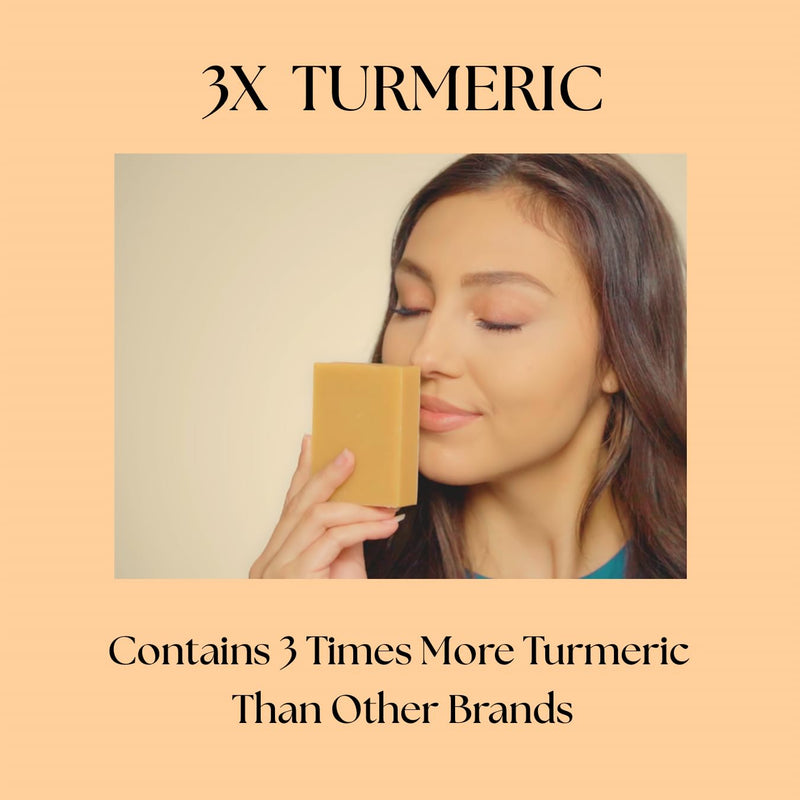 Aspen Kay Naturals Turmeric Soap for Face & Body - made with Organic Shea Butter, Chamomile & Calendula - Gentle Turmeric Face Wash, All Skin Types, Made in USA (2 pack) 4.5 Ounce (Pack of 2)