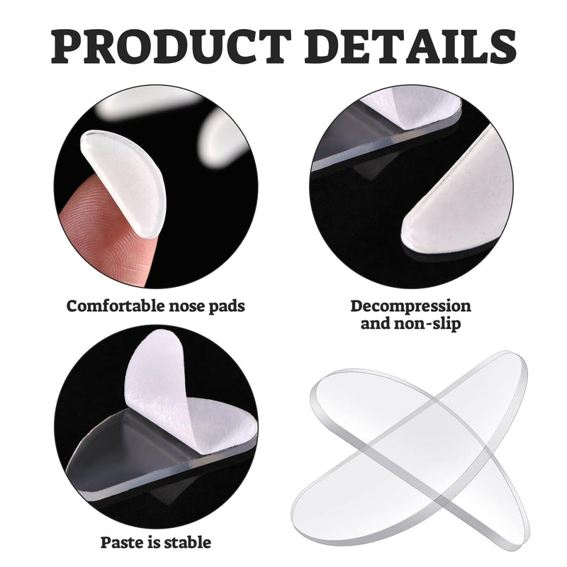 [Australia] - 20 pairs of silicone nose pads glasses, glasses nose pads accessories, glasses pads self-adhesive. Anti-slip glasses anti-slip, anti-slip glasses nose pads silicone, nose protection glasses nose pads glasses anti-slip white 