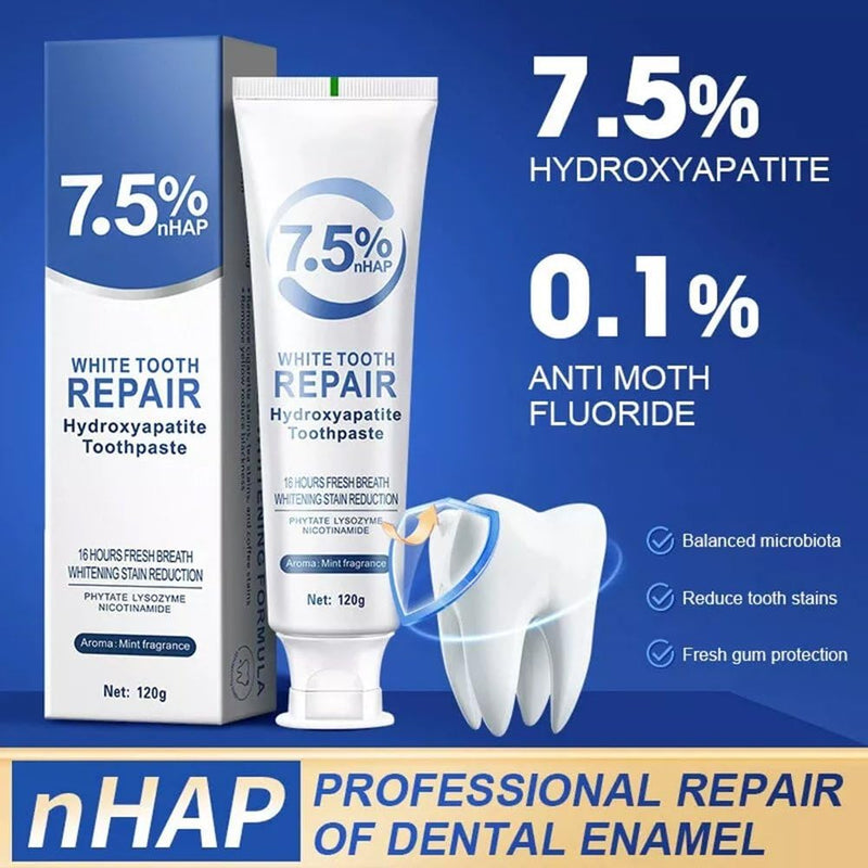 [Australia] - Hydroxyapatite Toothpaste for Enamel Repair & Stronger Teeth, Gentle Mint Flavor, Fresh Breath, Daily Oral Care with Hidroxiapatita 3.53 Ounce (Pack of 2) Blue 