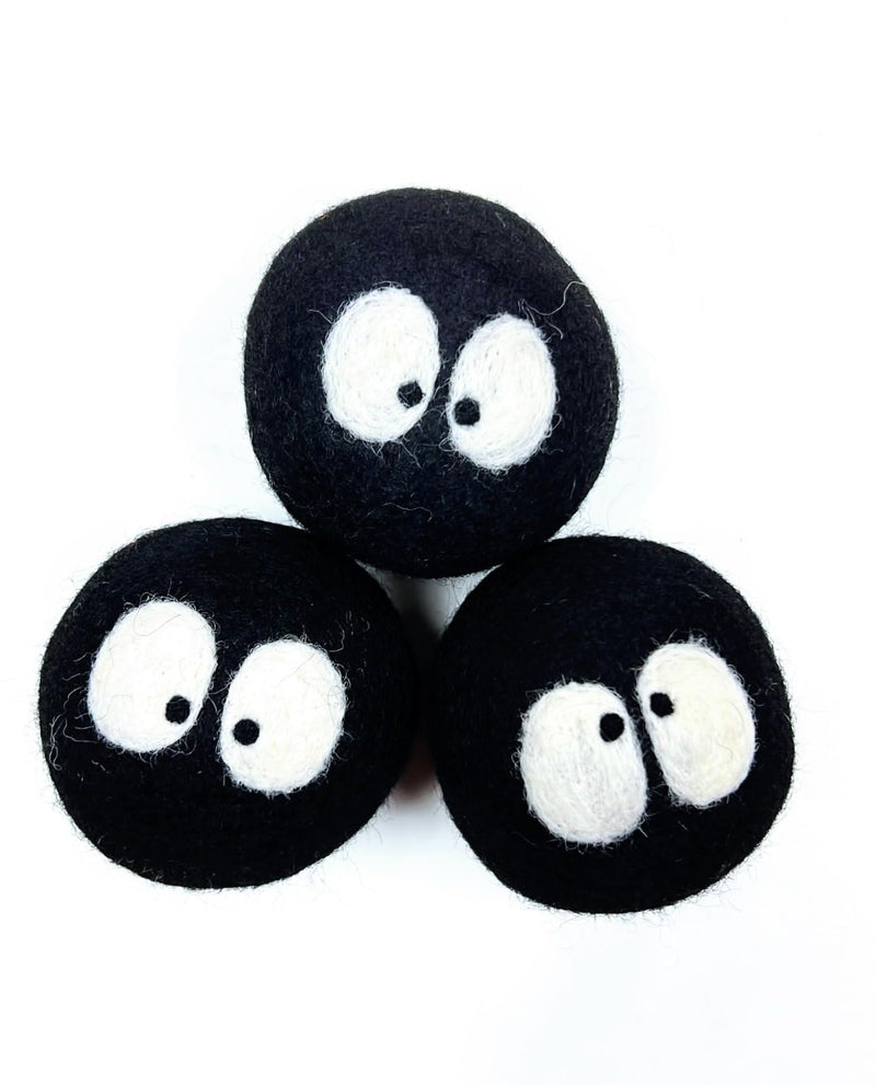 [Australia] - Wool Dryer Balls by Friendsheep 3 Pack XL Organic Premium Reusable Cruelty Free Handmade Fair Trade No Lint Fabric Softener Laundry Soot Sprites Trio 