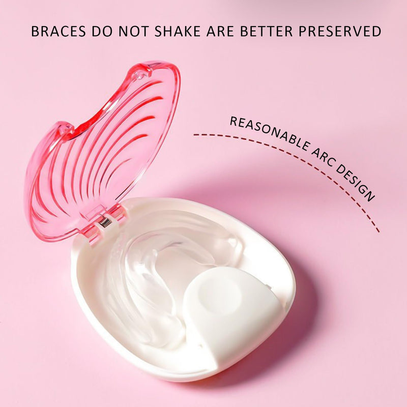 [Australia] - 2pcs Dental Boxes, Denture Storage Box, Retainer Storage Box, Fixed Box Storage Box, Mouth Guard Storage Box (Pink, Light Blue) 