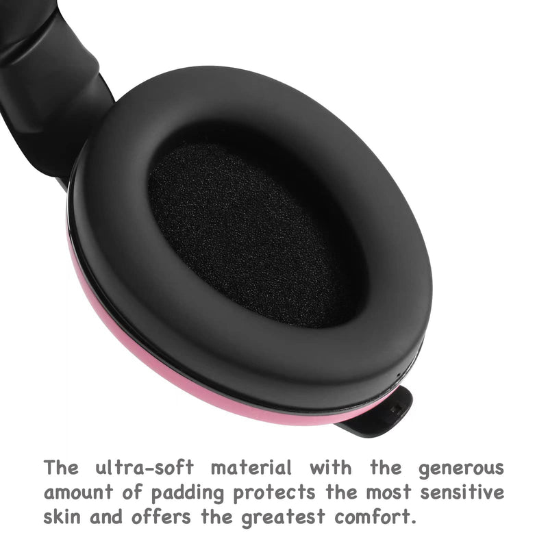 [Australia] - PandaEar Baby Ear Protection Noise Cancelling HeadPhones Ages 0-3 Years | Infant Hearing Protection Earmuffs -Pink Pink 