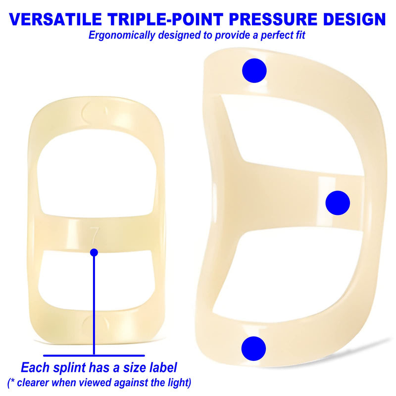 [Australia] - 10Pcs Oval Finger Splints & Sleeves Kit, 6 Graduated Trigger Finger Splint & 4 Finger Sleeves for Trigger/Mallet/Arthritis/Straightening, Finger Brace Support for Thumb/Middle/Ring/Index/Pinky(Size 4,5,6,7,8,9) Size 4,5,6,7,8,9 (with Sleeves) 