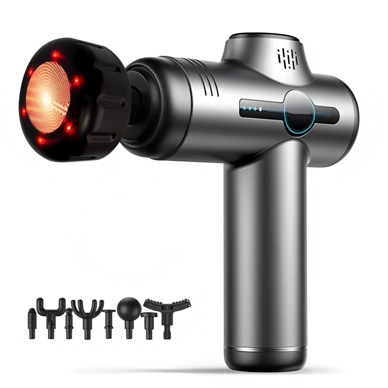 [Australia] - Massage Gun with Heat, Mini Massage Gun - Portable Handheld Muscle Pain Relief and Recovery Tool, Compact and Convenient for Travel and Home Use, 