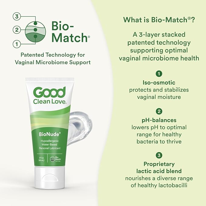 Good Clean Love BioNude Ultra Sensitive Personal Lubricant, Water-Based & Hypoallergenic Lube, Unscented Intimate Wellness Gel for Men & Women, 3 Oz 3 Fl Oz (Pack of 1)