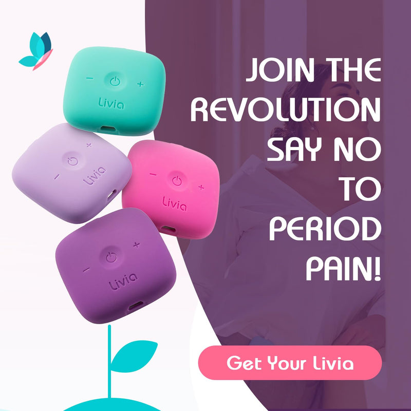 [Australia] - Livia Flower Pads | Electrodes Menstrual Pain Relief Device | Compact, Lightweight, Discreet | Skin-Friendly & Easy to Apply | 1 Set of Electrodes 