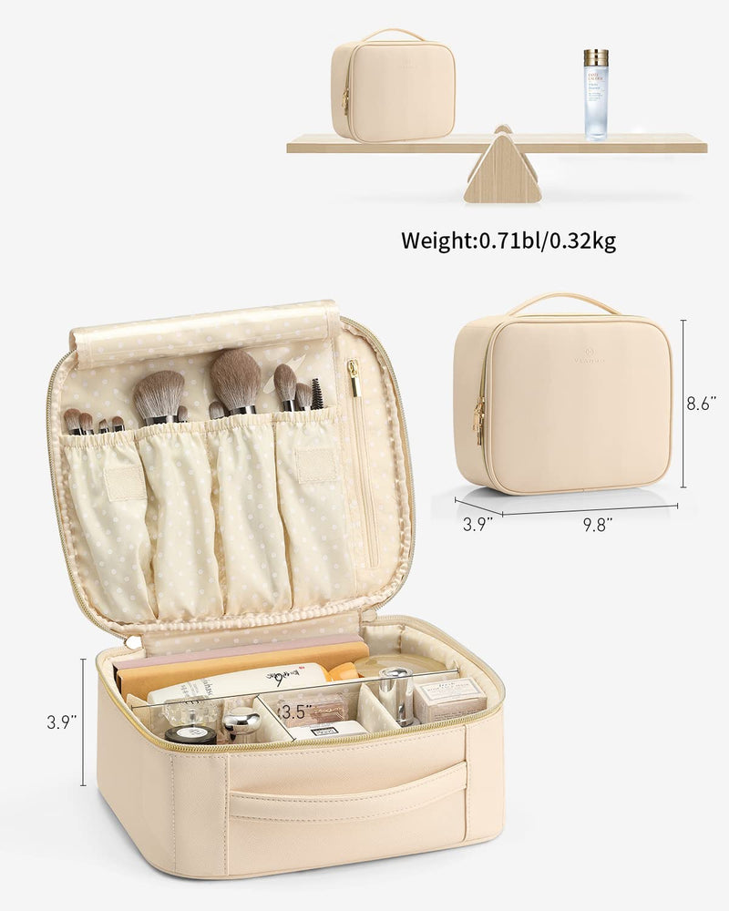 Vlando Cosmetics Bag for Travel Accessories and 6 Pack Jewelry Storage Bags