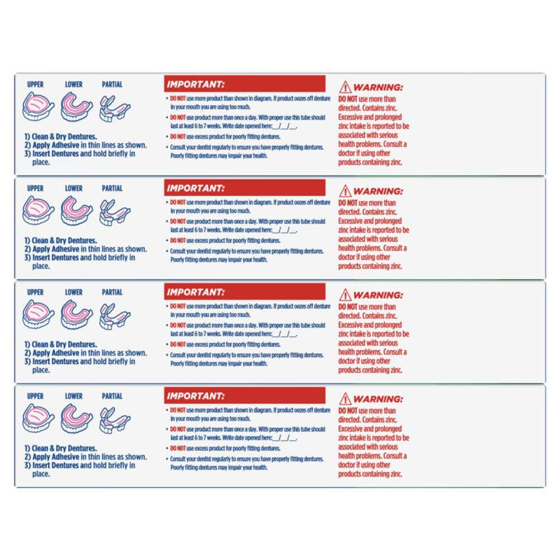 Fixodent Plus Scope Secure Denture Adhesive 2.0oz (Pack of 4) 2 Ounce (Pack of 4)