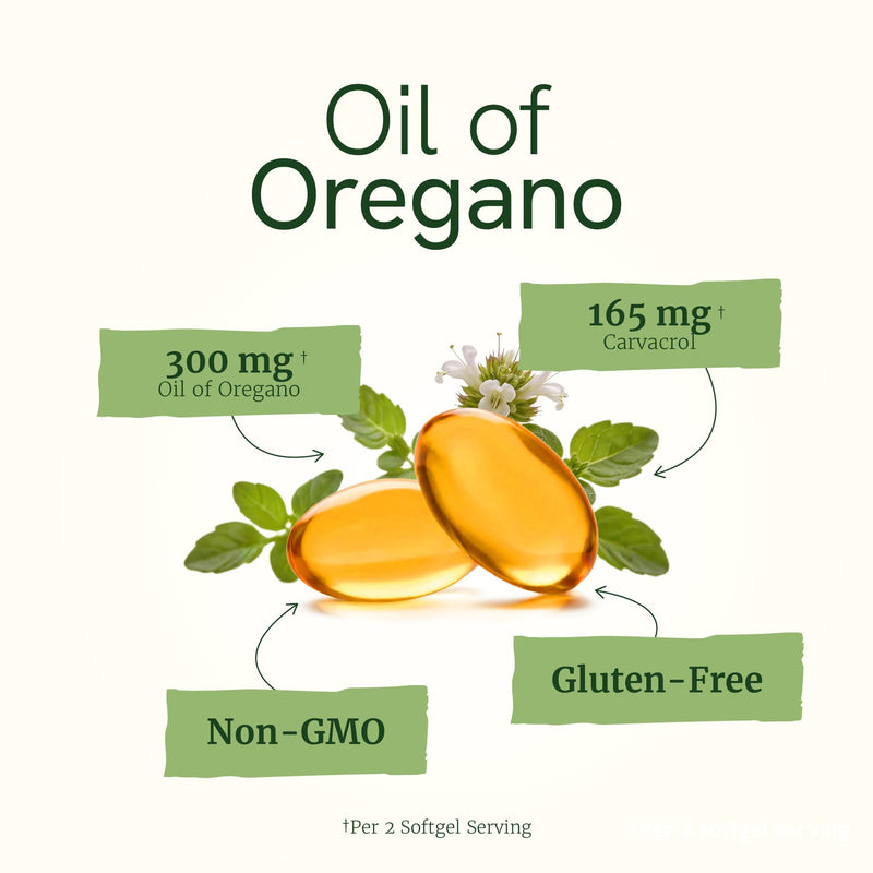 Oil of Oregano with Black Seed Oil Softgels | High Carvacrol | Wellness Support with Traditional Herbal Botanical Blend & Garlic Extract | Third-Party Tested & Non-GMO | 120 Oregano Oil Capsules